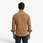 Herren Robust Utility Hemd mit Knöpfen, zwei Klappentaschen und tailliertem Casual-Schnitt