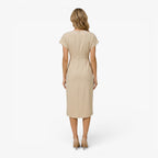 Women's Elegant Tulip Wrap Midi Dress