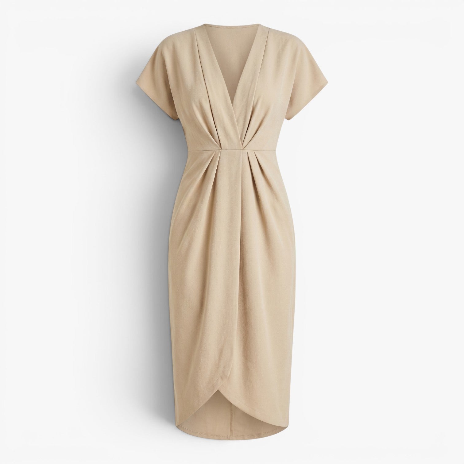 Women's Elegant Tulip Wrap Midi Dress