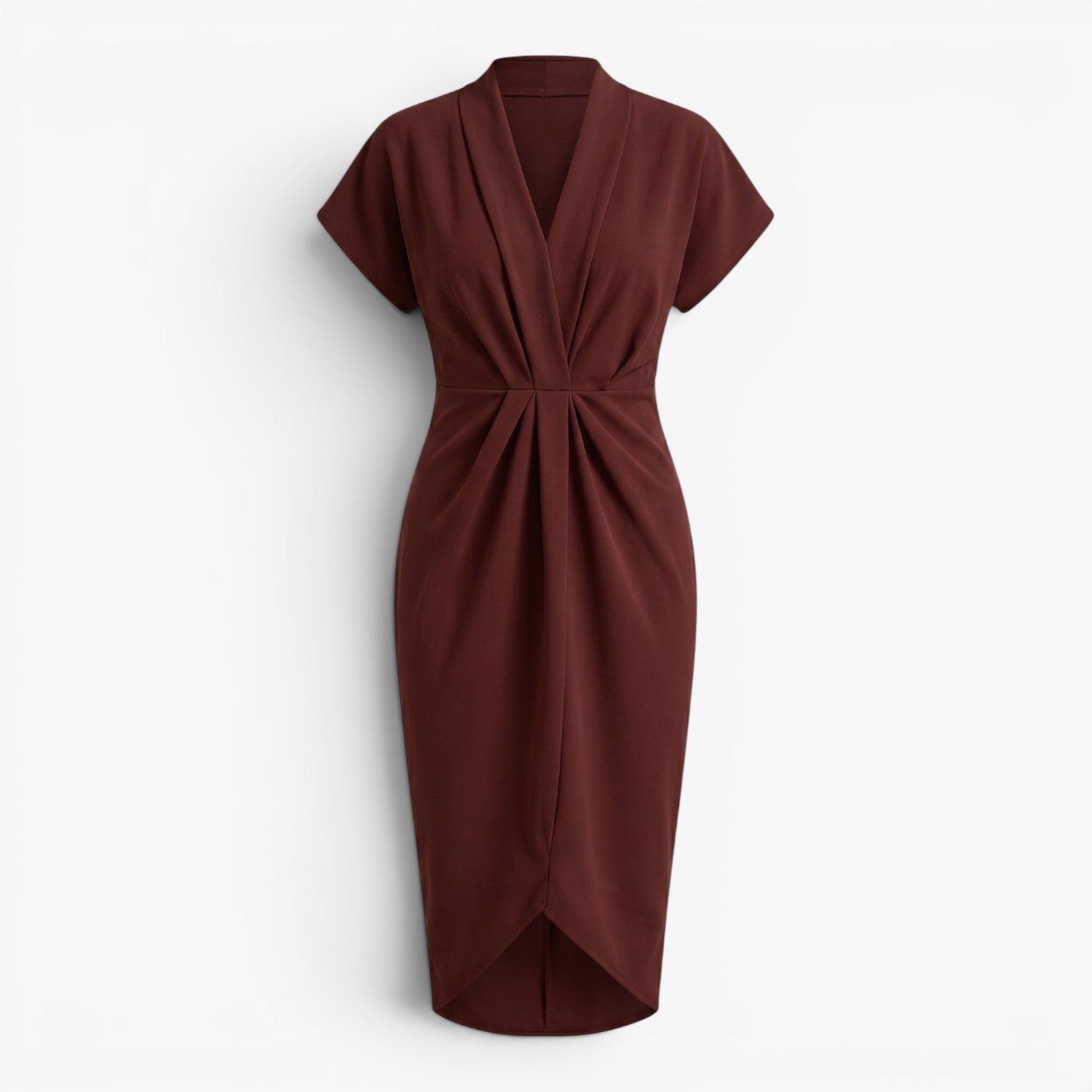 Women's Elegant Tulip Wrap Midi Dress