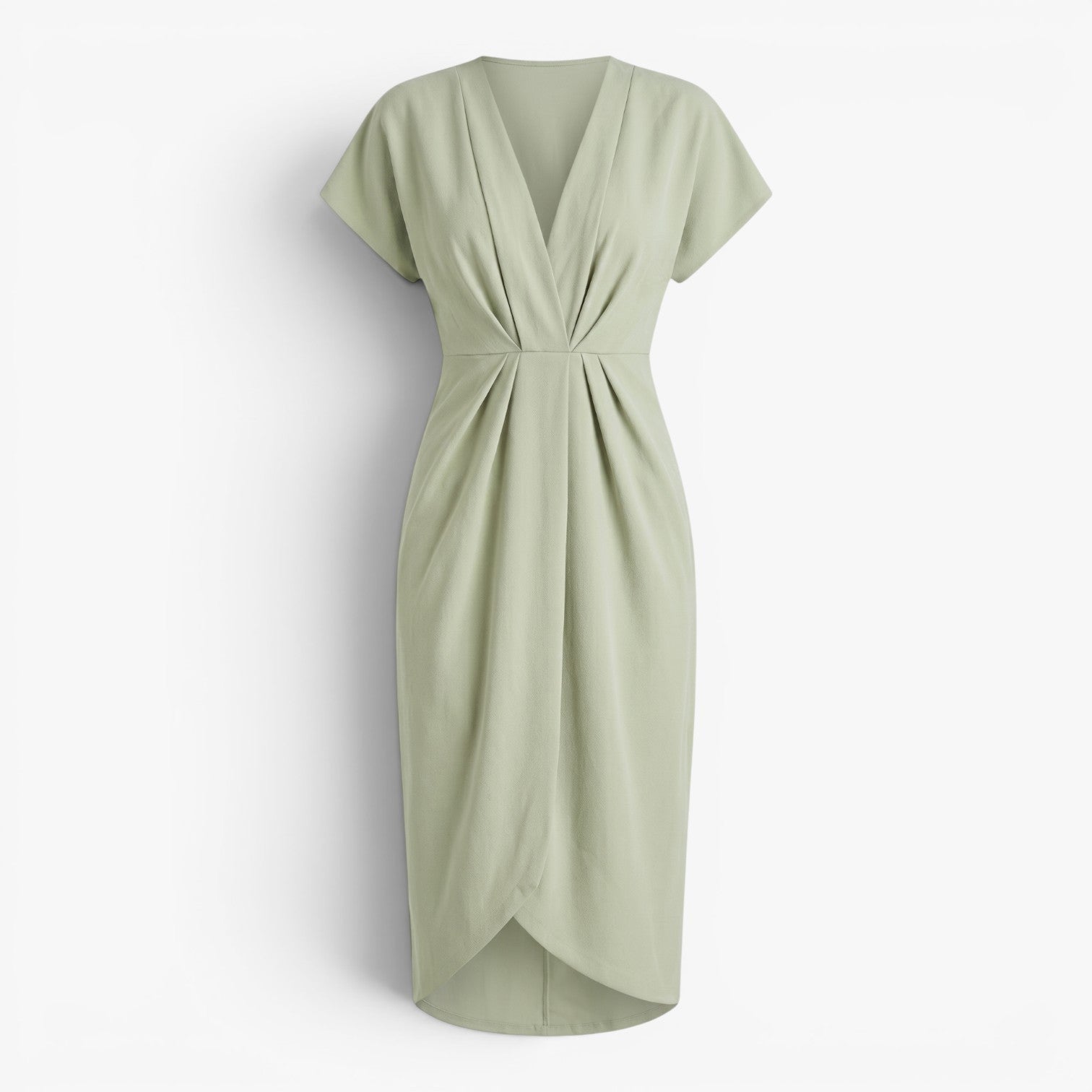 Women's Elegant Tulip Wrap Midi Dress