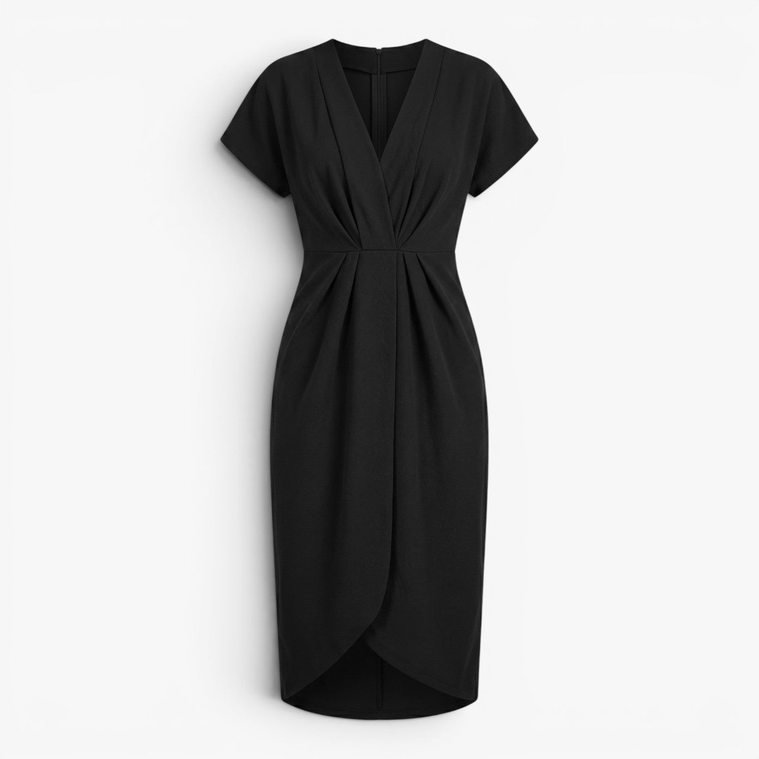 Women's Elegant Tulip Wrap Midi Dress