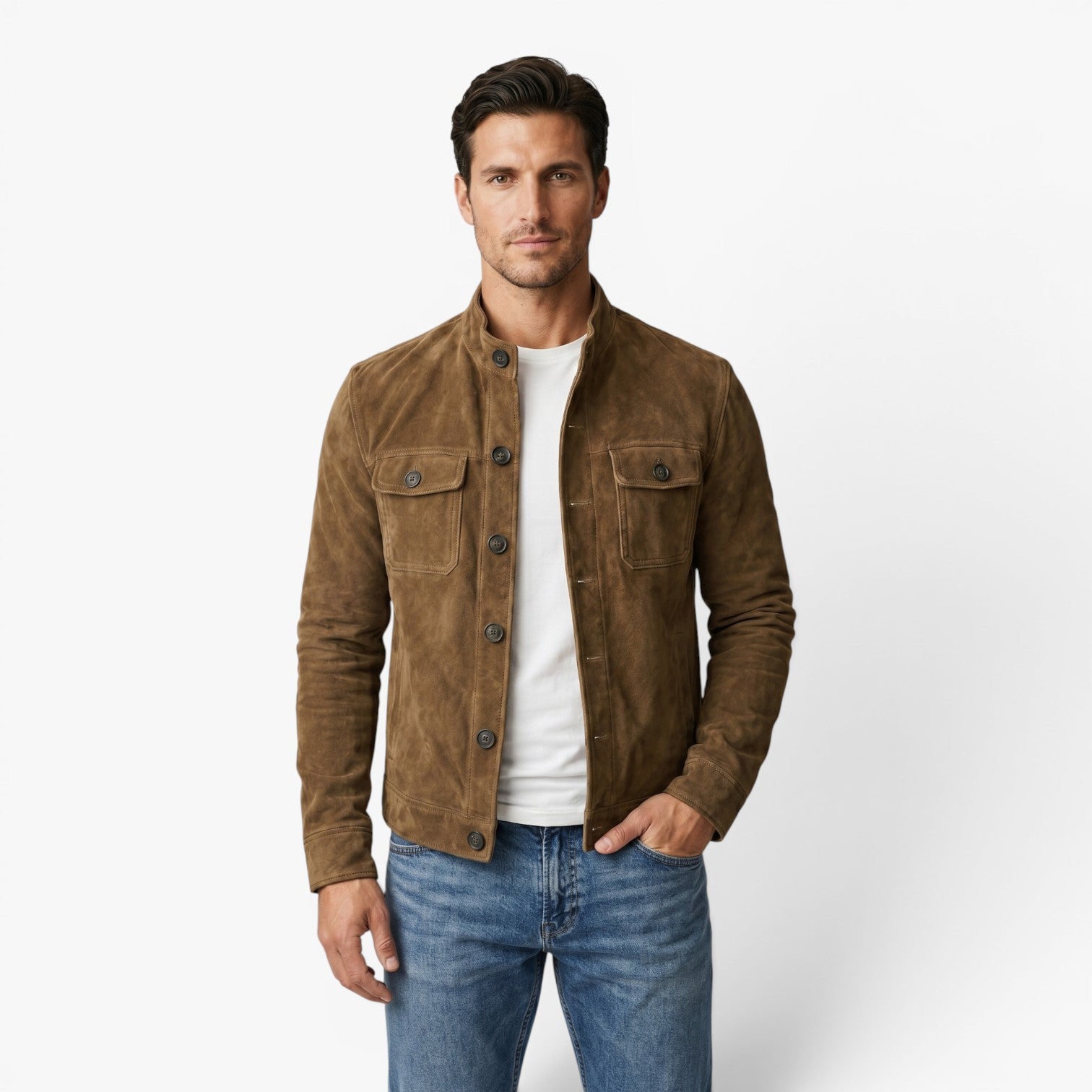 Men's Vintage-Inspired Button Front Jacket