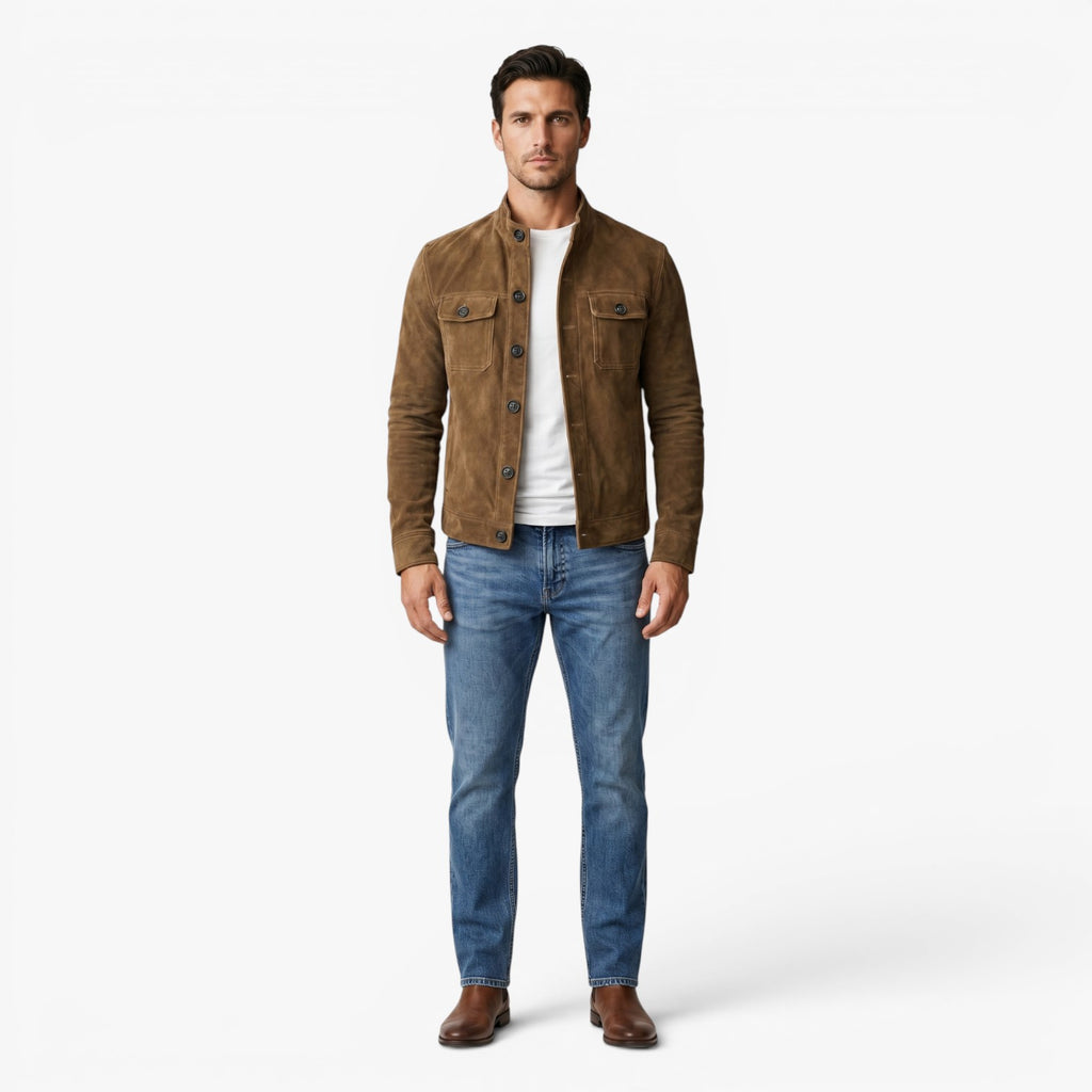 Men's Vintage-Inspired Button Front Jacket