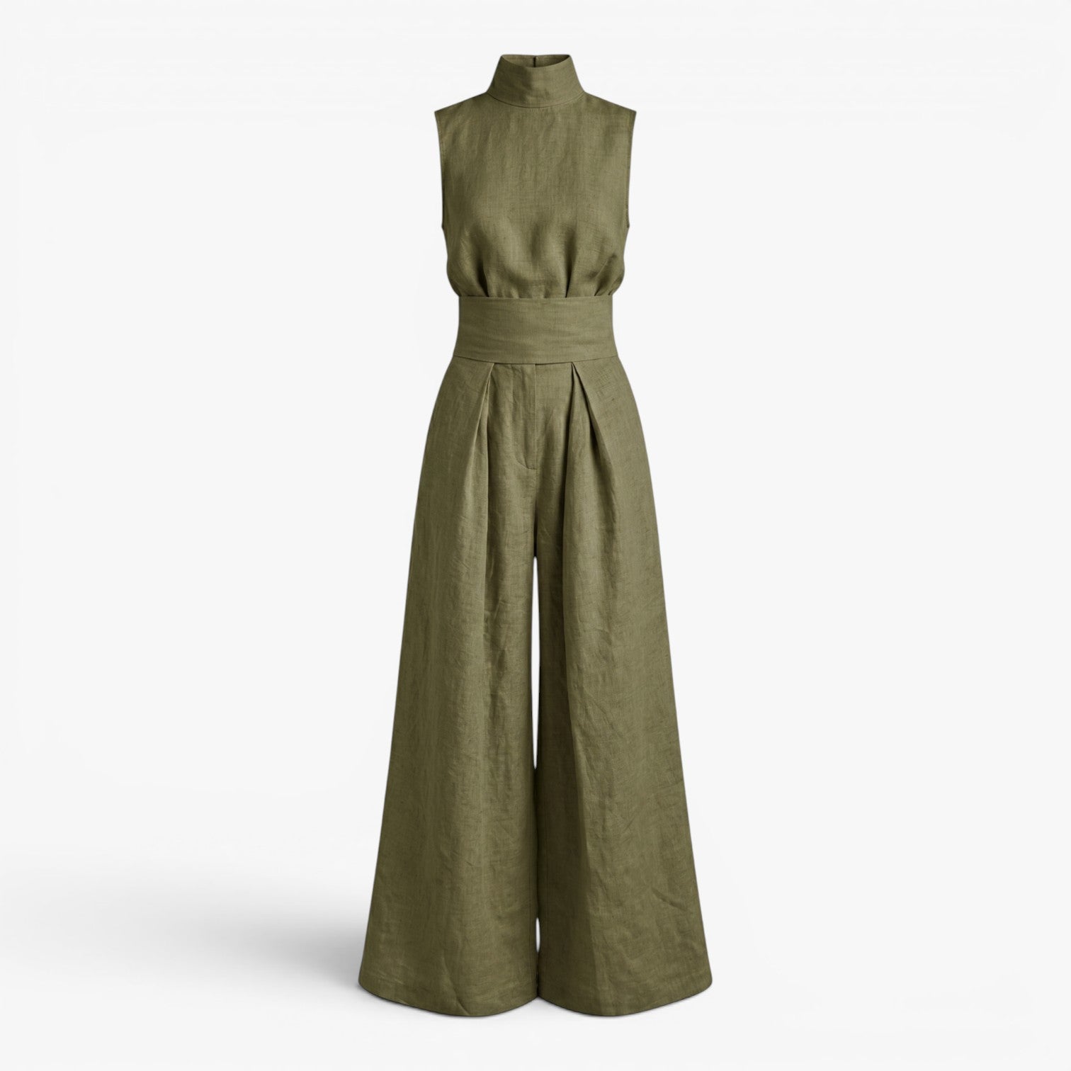 Women's High Neck Wide Leg Jumpsuit