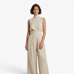Women's High Neck Wide Leg Jumpsuit