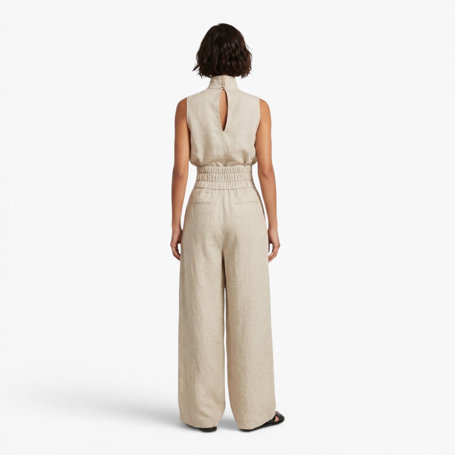 Women's High Neck Wide Leg Jumpsuit