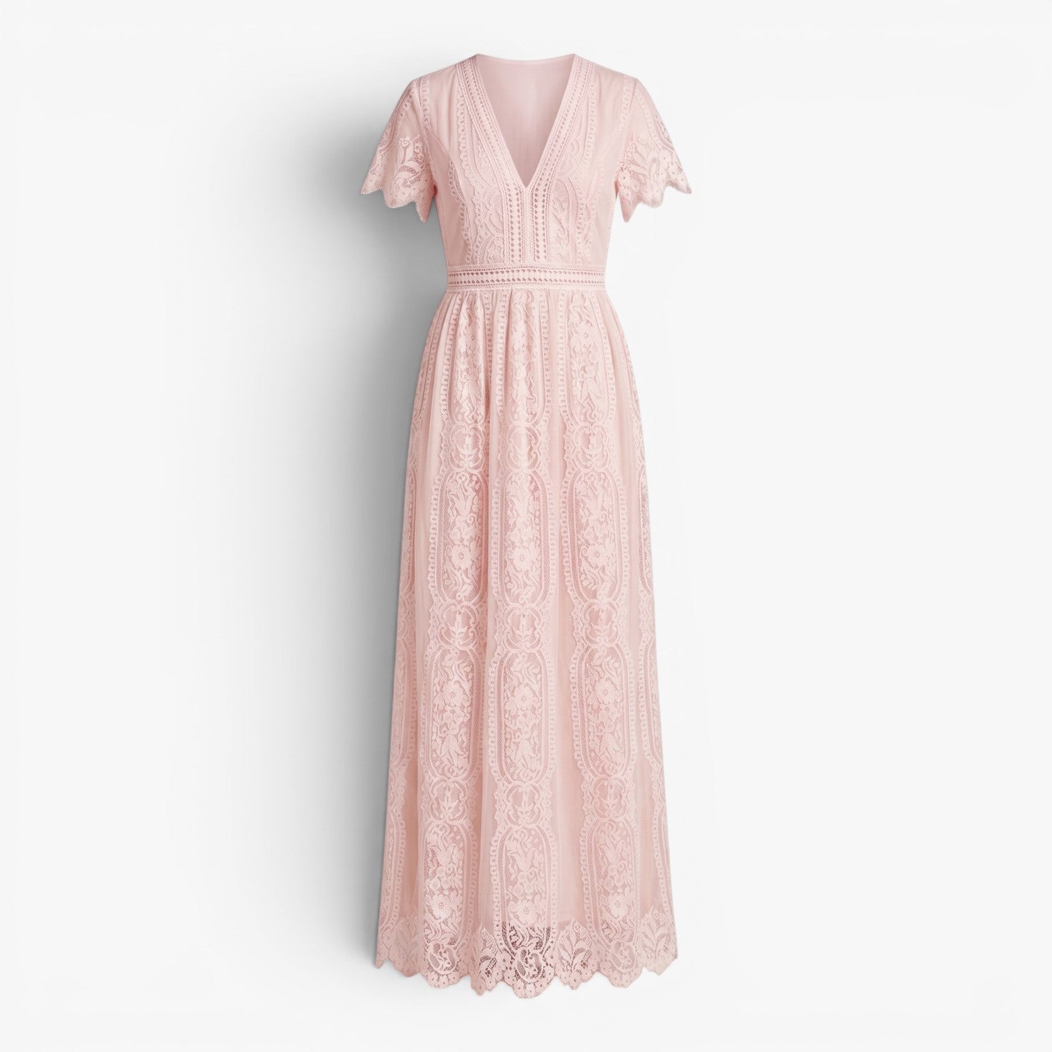 Women's Lace V-Neck Maxi Dress