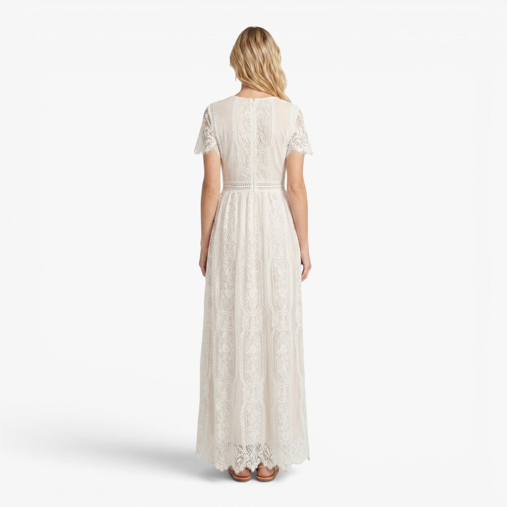 Women's Lace V-Neck Maxi Dress