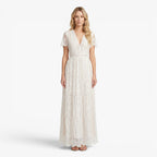 Women's Lace V-Neck Maxi Dress