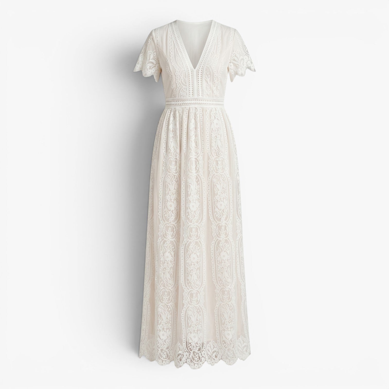 Women's Lace V-Neck Maxi Dress
