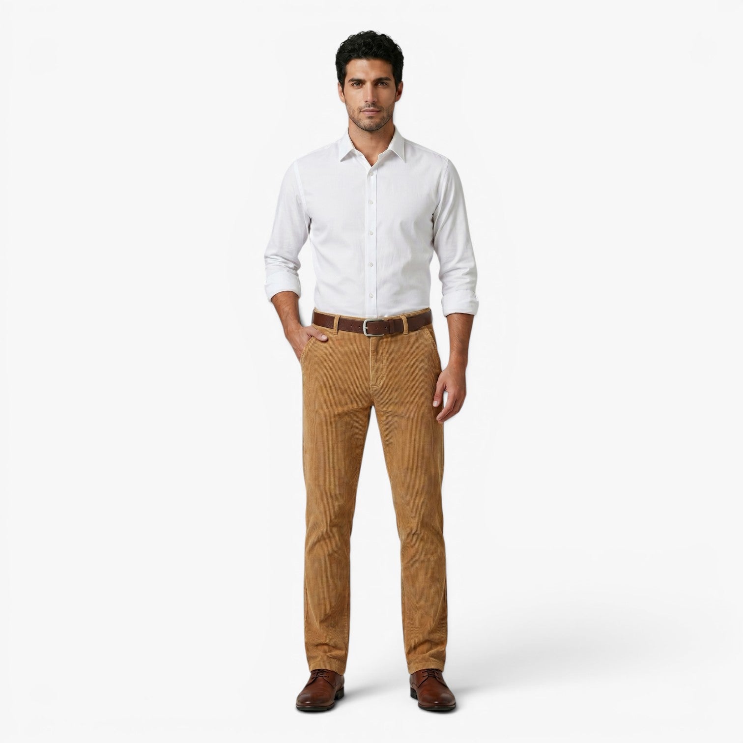 Men's Classic Corduroy Straight-Leg Trousers