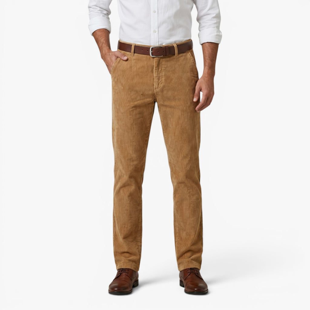 Men's Classic Corduroy Straight-Leg Trousers
