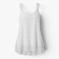 Damen Blumenmuster Tanktop mit Swiss-Dot Trägern