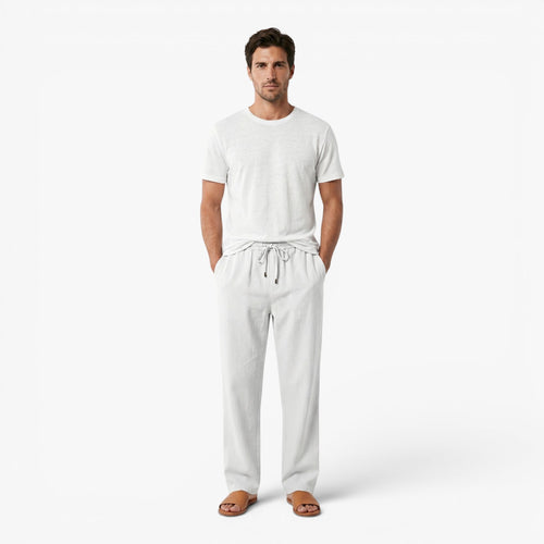 Herren lockere Freizeithose mit Kordelzug