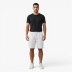 Men's Coastal Pinstripe Drawstring Linen Blend Summer Shorts