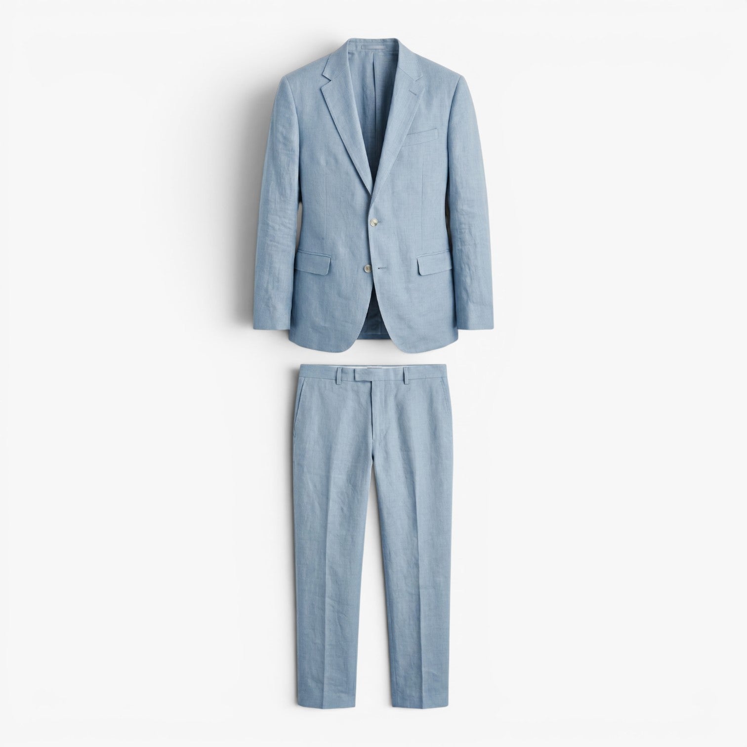 Men's Linen Blend Tailored Classic Suit Set