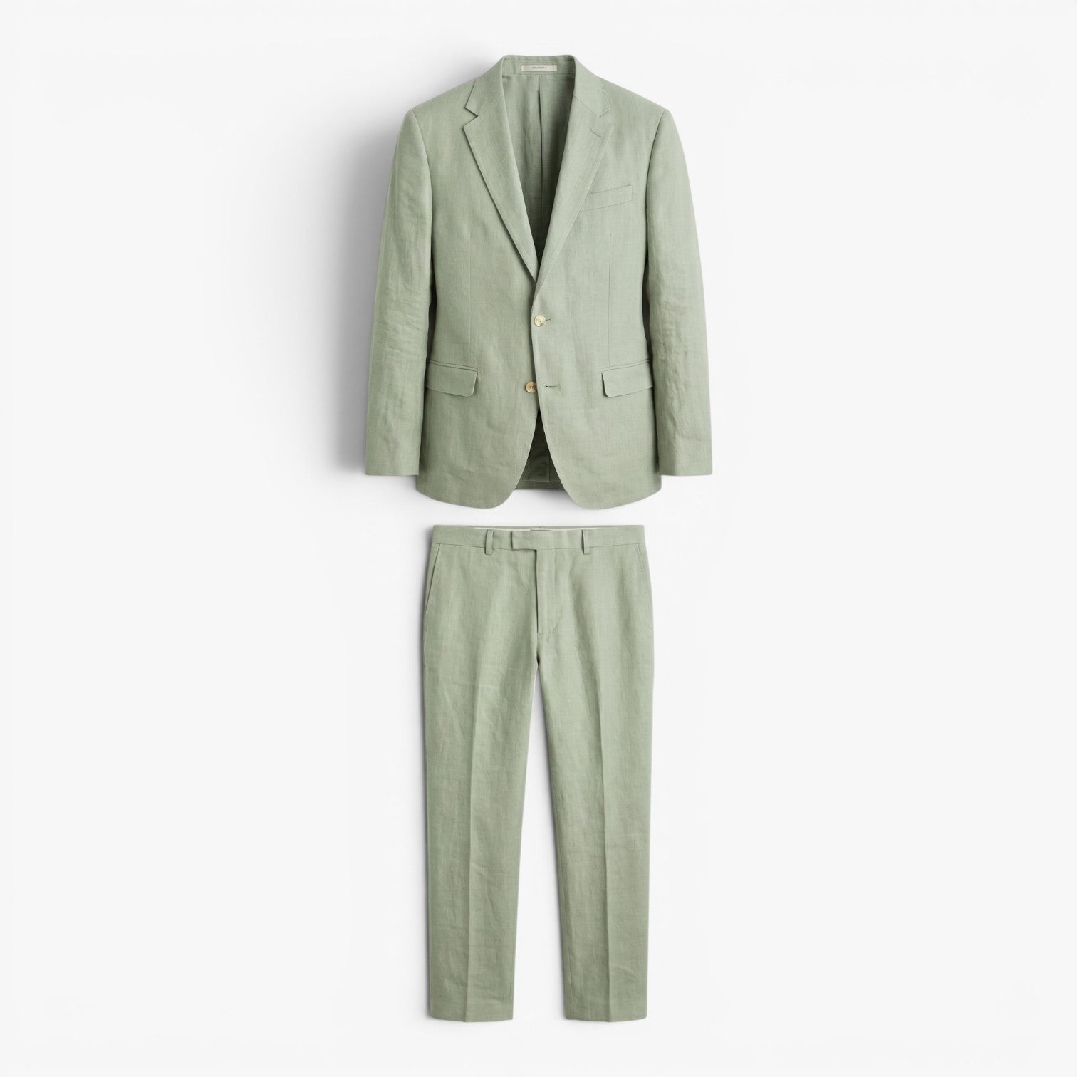 Men's Linen Blend Tailored Classic Suit Set