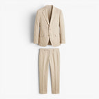 Men's Linen Blend Tailored Classic Suit Set