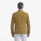 Men's Vintage Suede Military-Inspired Stand Collar Blazer Jacket