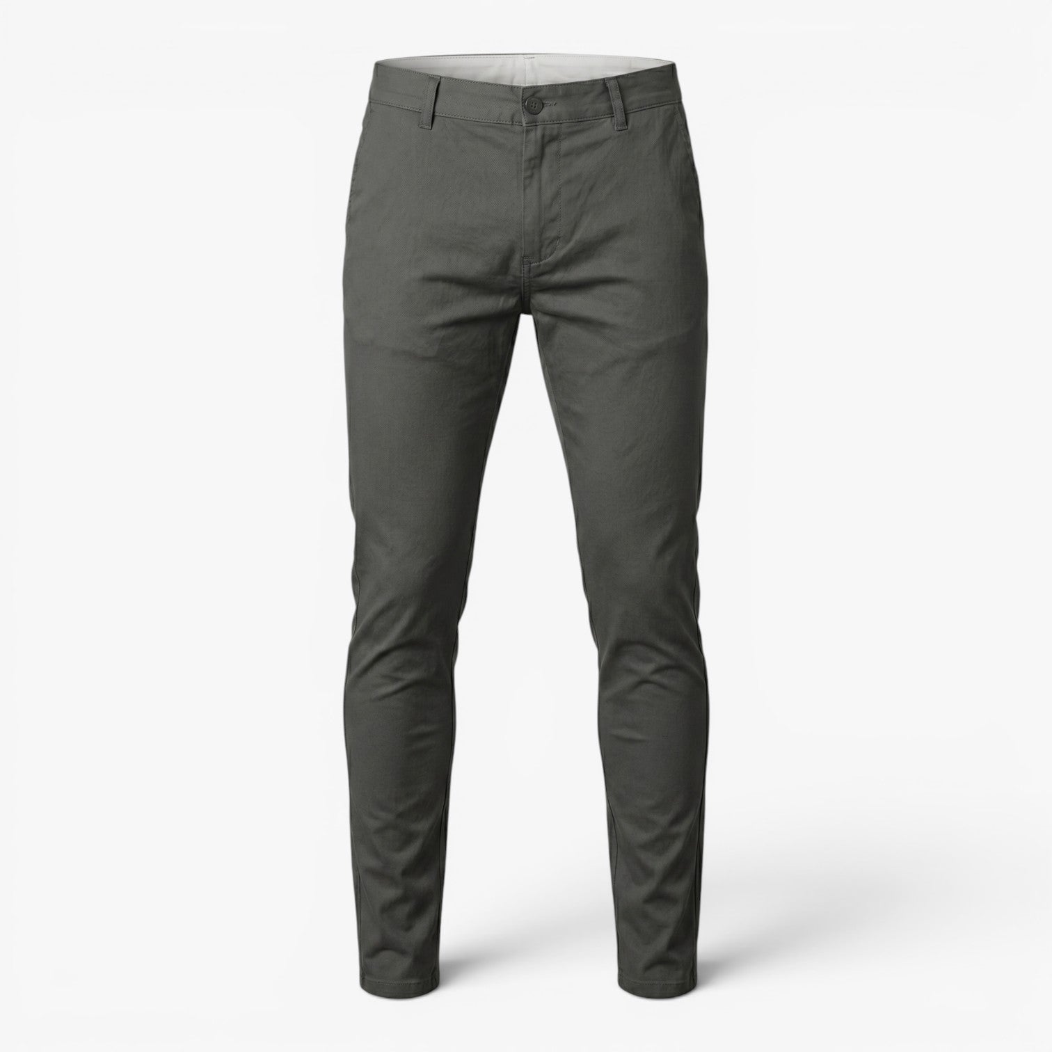 Men's Tailored Slim-Fit Stretch Chino Trousers with Tapered Leg and Modern Urban Cut