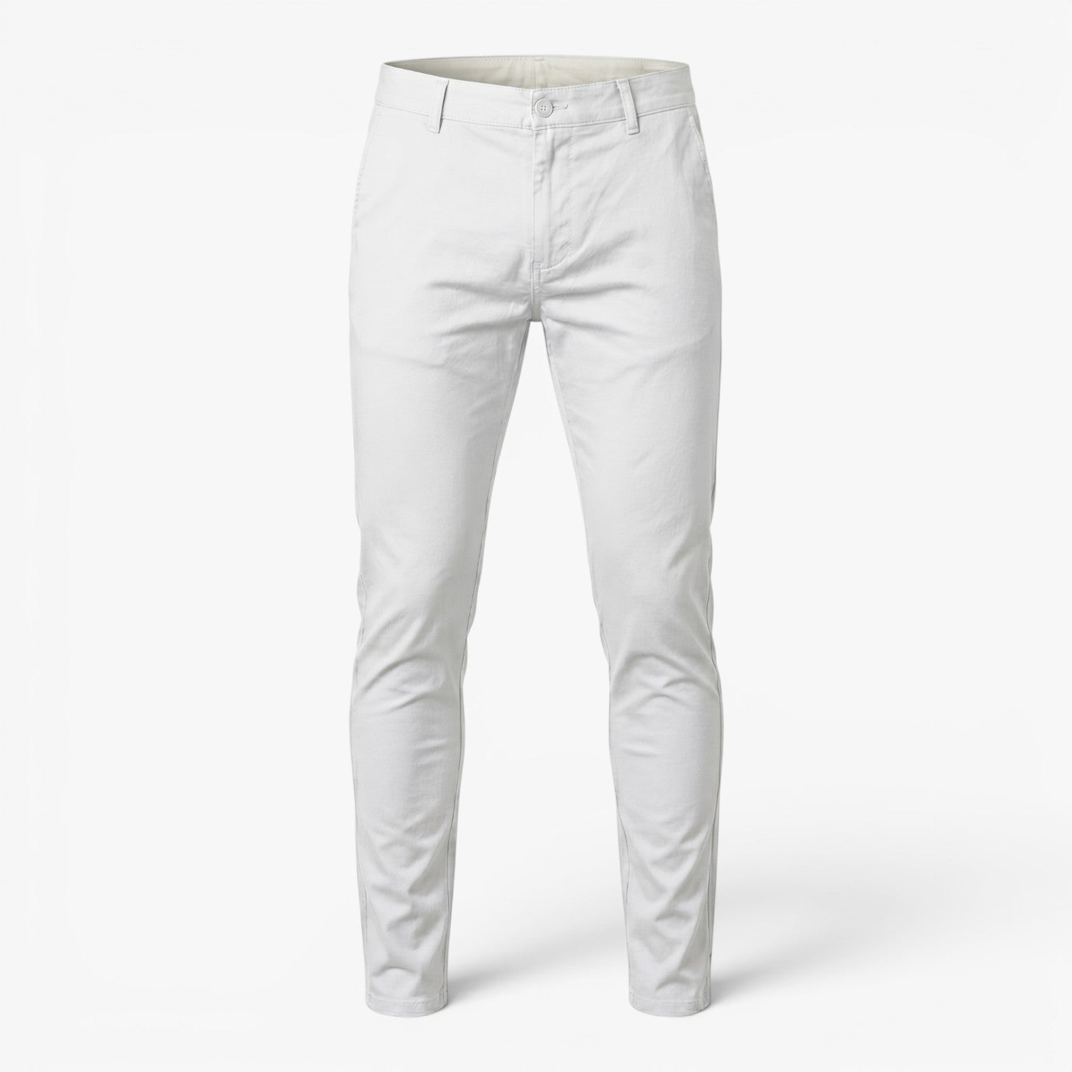 Men's Tailored Slim-Fit Stretch Chino Trousers with Tapered Leg and Modern Urban Cut