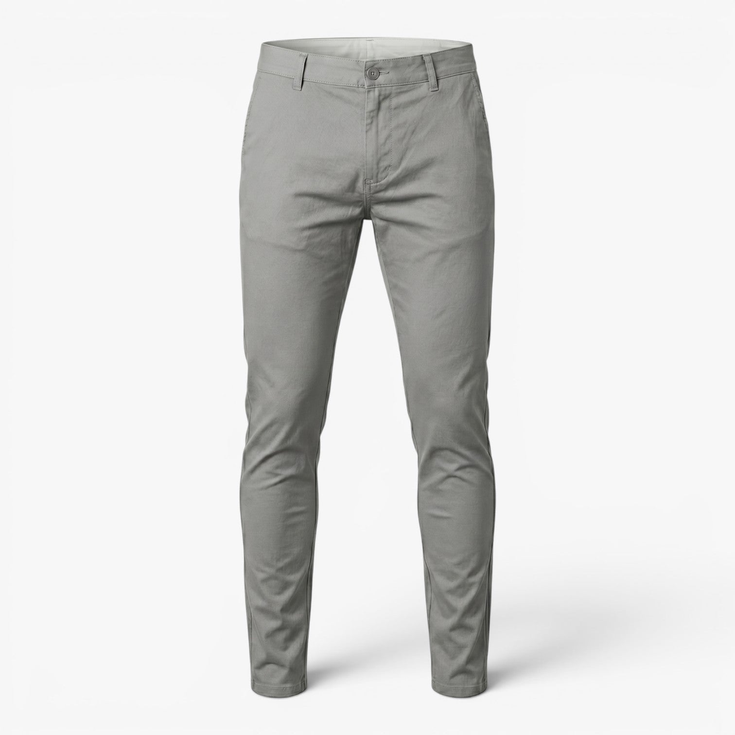 Men's Tailored Slim-Fit Stretch Chino Trousers with Tapered Leg and Modern Urban Cut