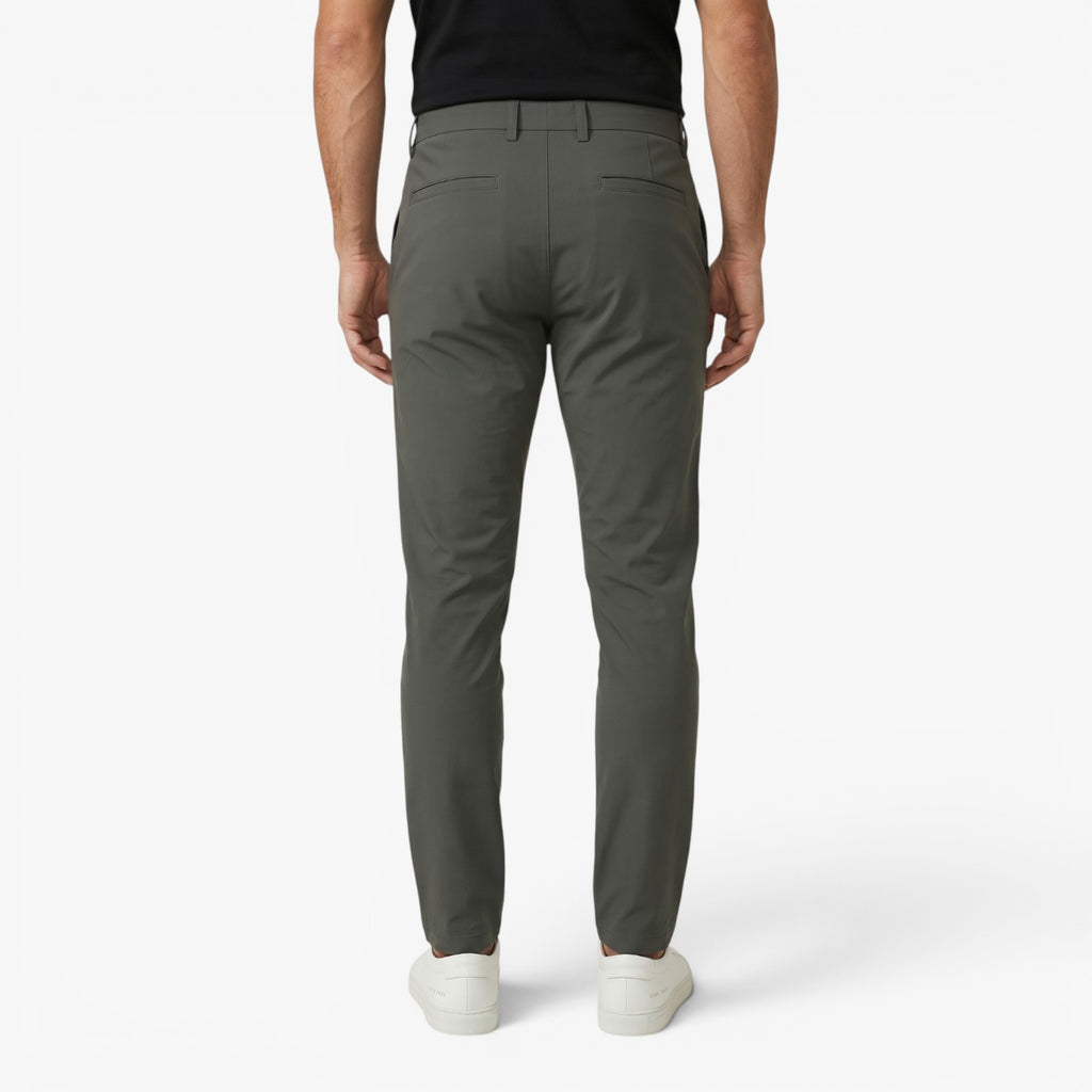Men's Tailored Slim-Fit Stretch Chino Trousers with Tapered Leg and Modern Urban Cut