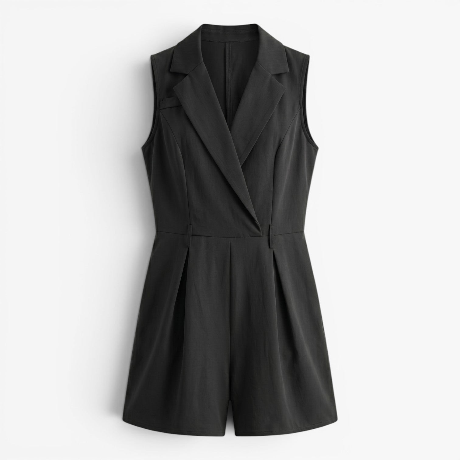 Women's Belted Wrap Front Sleeveless Romper