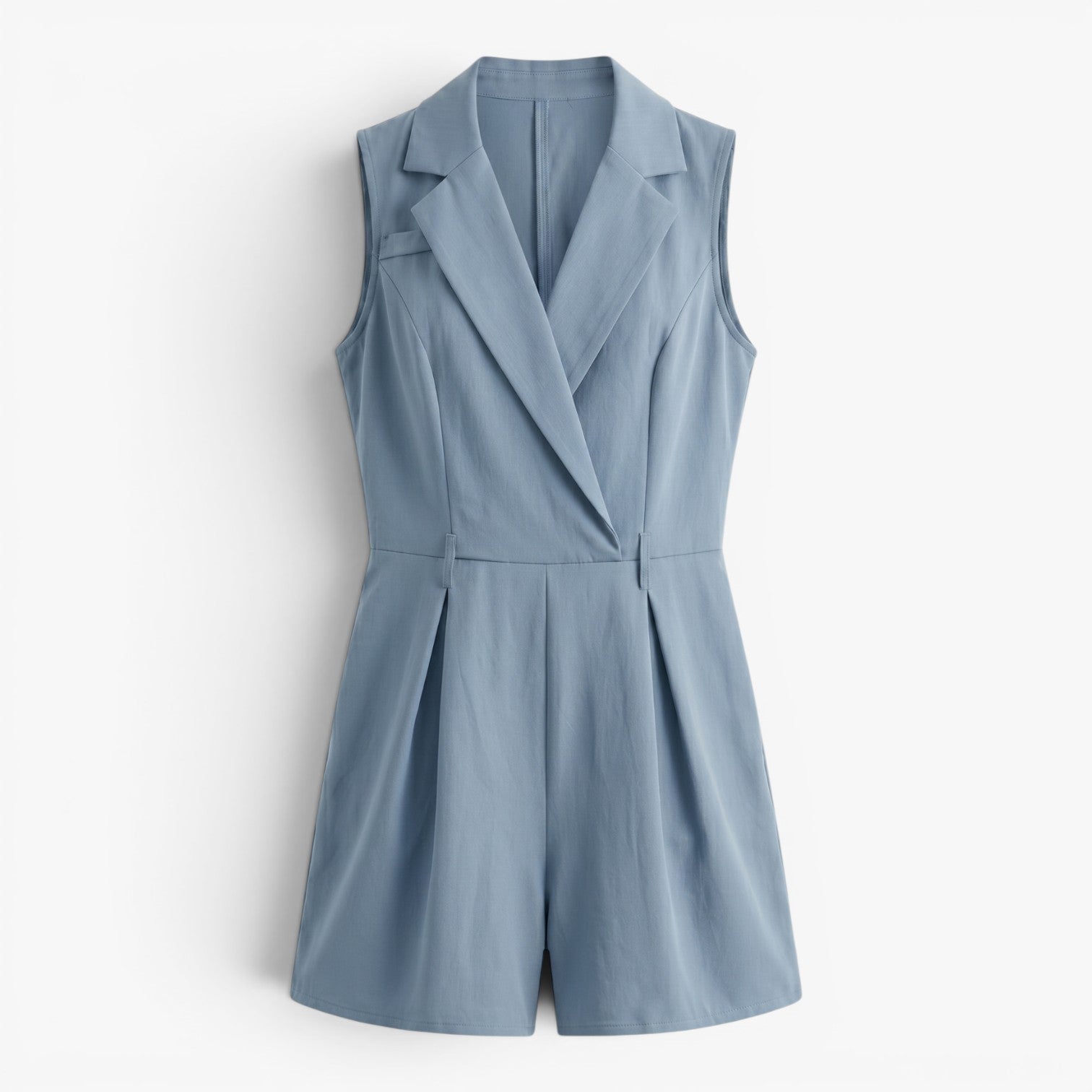 Women's Belted Wrap Front Sleeveless Romper