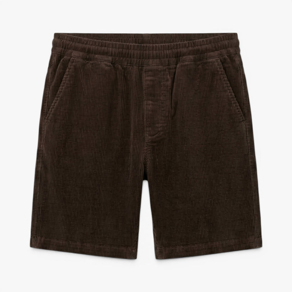 Men's Relaxed Corduroy Shorts with Elastic Waistband