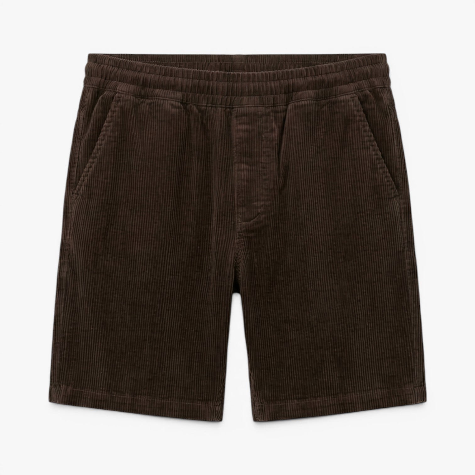 Men's Relaxed Corduroy Shorts with Elastic Waistband