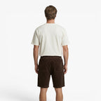 Men's Relaxed Corduroy Shorts with Elastic Waistband