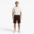 Men's Relaxed Corduroy Shorts with Elastic Waistband