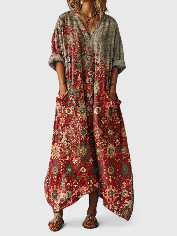 Women's Boho Print Maxi Dress