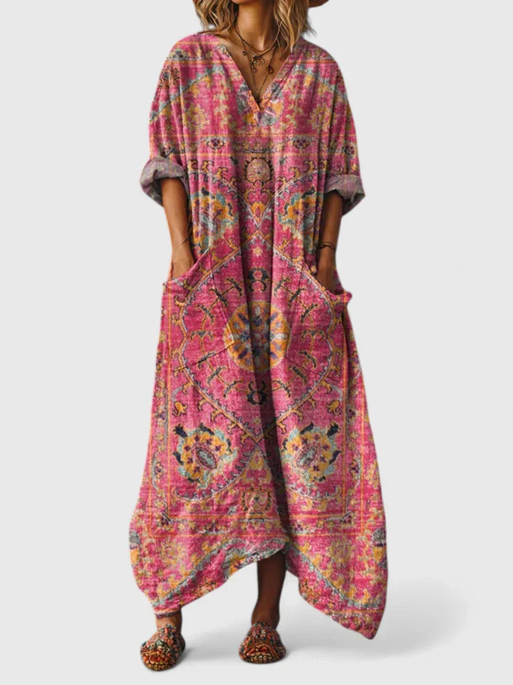 Women's Boho Print Maxi Dress