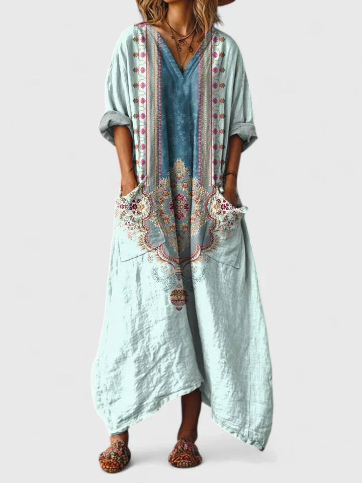 Women's Boho Print Maxi Dress