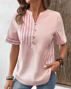 Women's Striped Patchwork Blouse