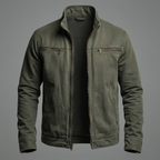 Herren Utility-Jacke mit Reißverschluss und Stehkragen