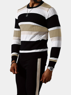 Men’s Ribbed Colour Block Sweater