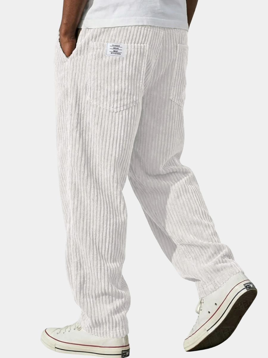 Pantaloni casual a coste da uomo