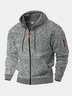 Men’s Textured Zip-Up Hoodie