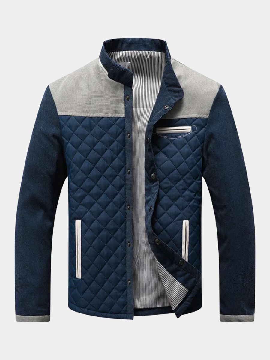 Men’s Quilted Stand Collar Jacket