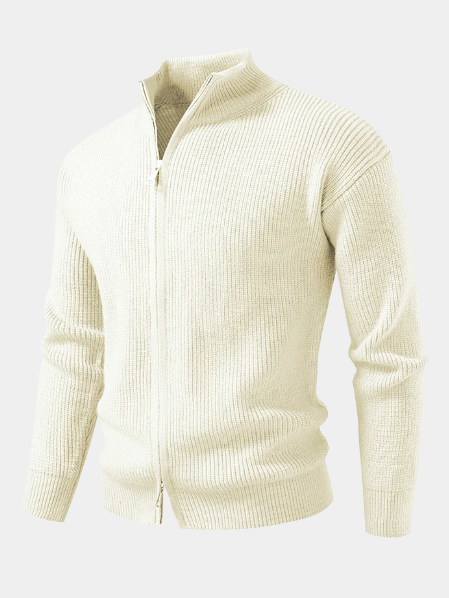 Men’s Ribbed Zip-Up Cardigan