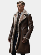 Men’s Long Sherpa Trim Coat