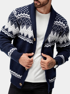 Nordisk cardigan med mønster til mænd