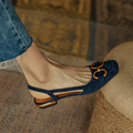Décolleté slingback da donna con morsetto e tacco basso