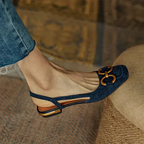 Décolleté slingback da donna con morsetto e tacco basso