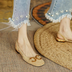 Décolleté slingback da donna con morsetto e tacco basso