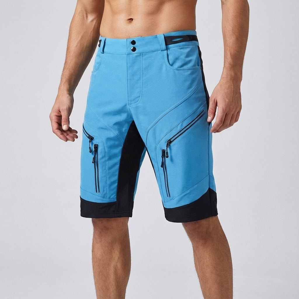 Herren-Performance-Shorts mit Reißverschlusstaschen für Wandern und Outdoor-Aktivitäten